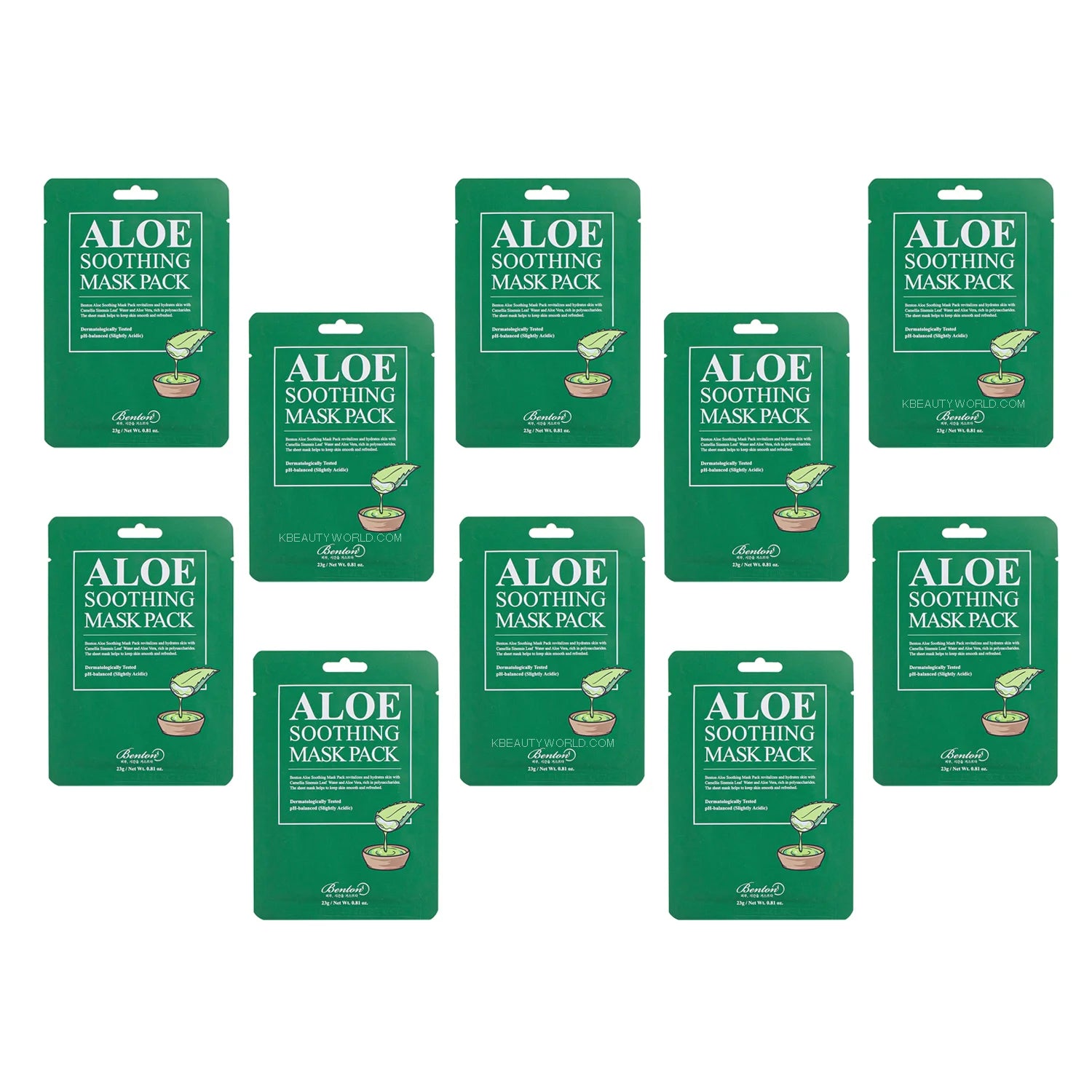 Benton Aloe Soothing Mask Pack (Conjunto de 10)
