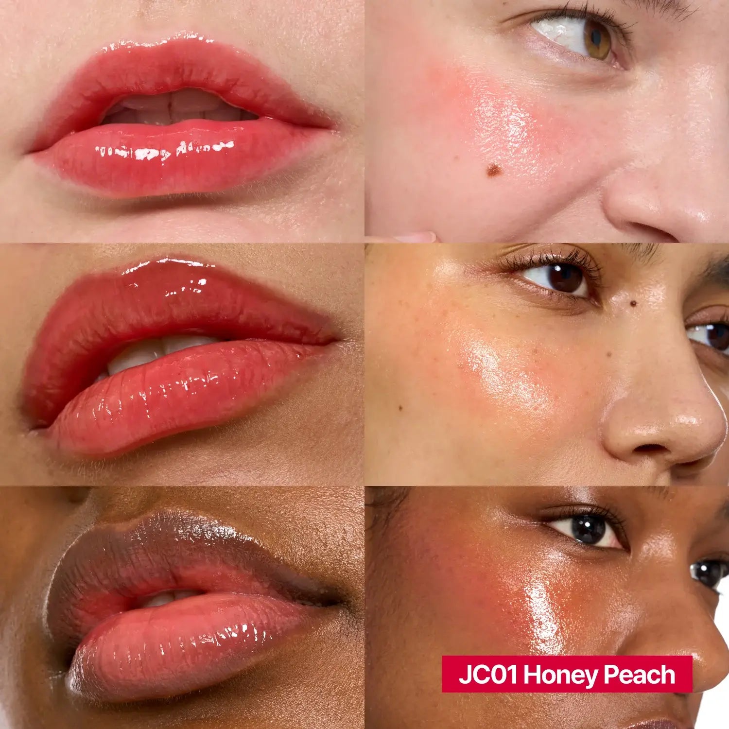 Fwee Lip & Cheek Glowy Jelly Pot JC01 Honey Peach vivid coral lip tint balm gloss Korean cosmetics glowy makeup K Beauty World