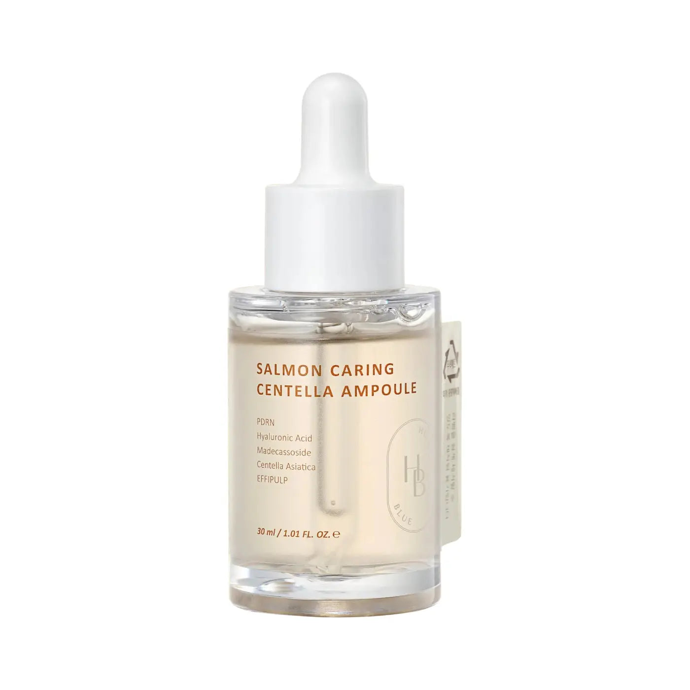 HEVEBLUE Salmon Caring Centella Ampoule gentle hydrating soothing Korean skin care K Beauty World
