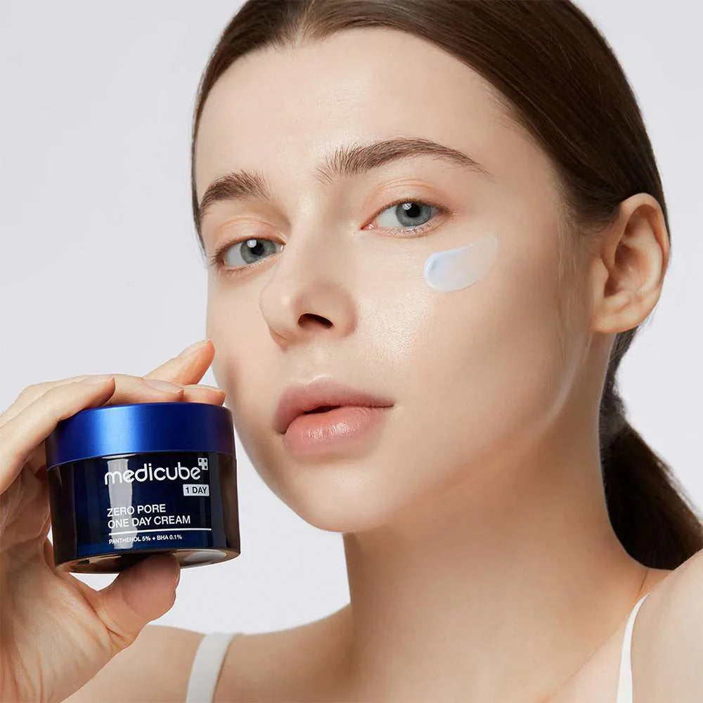 Medicube Zero Pore One Day Cream blackheads whiteheads excess sebum breakouts moisturizer K Beauty World