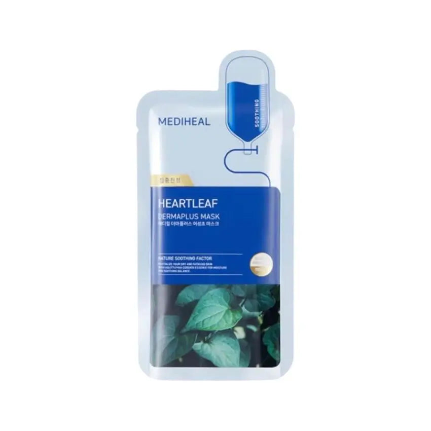 Mediheal Dermaplus Heartleaf Mask Korean sheet mask redness soothing hydrating K Beauty World