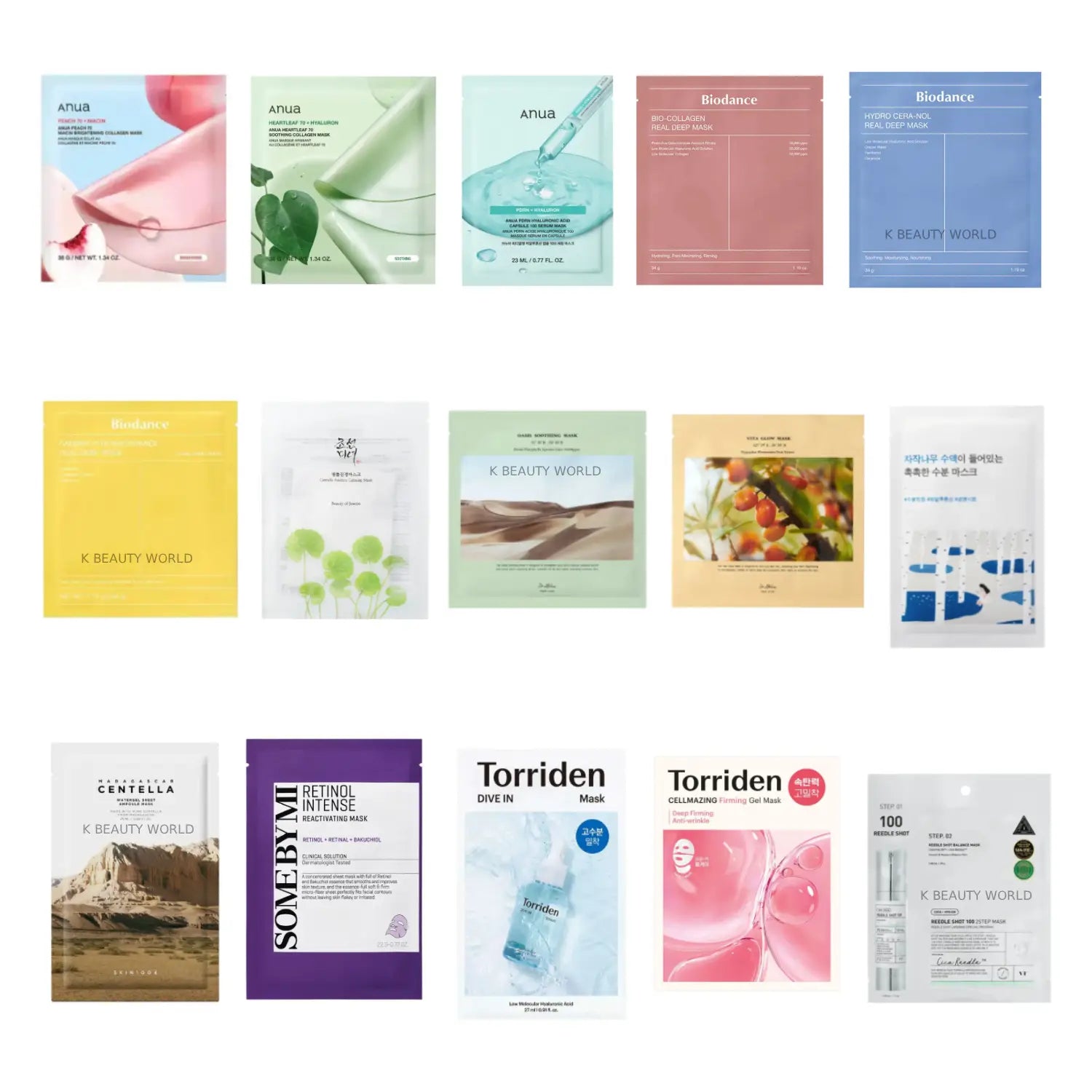 15 Days of Korean Face Masks Set