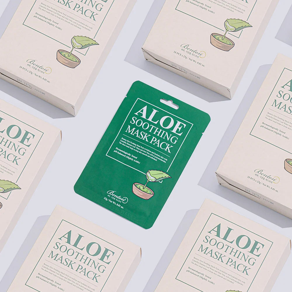 Benton Aloe Soothing Mask Pack  (Conjunto de 10)