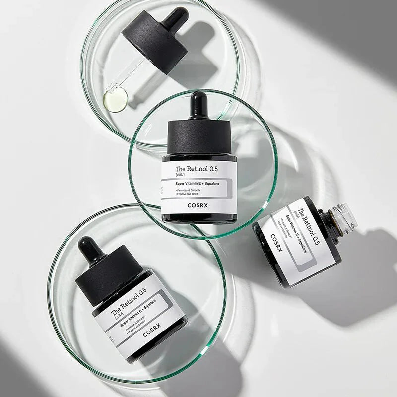 Cosrx The Retinol 0.5 Oil best selling face moisturizer for dry mature saggy skin signs of premature skin wrinkles sensitive thin skin  for late 20's 30's 40's 50's 60's men women K Beauty World