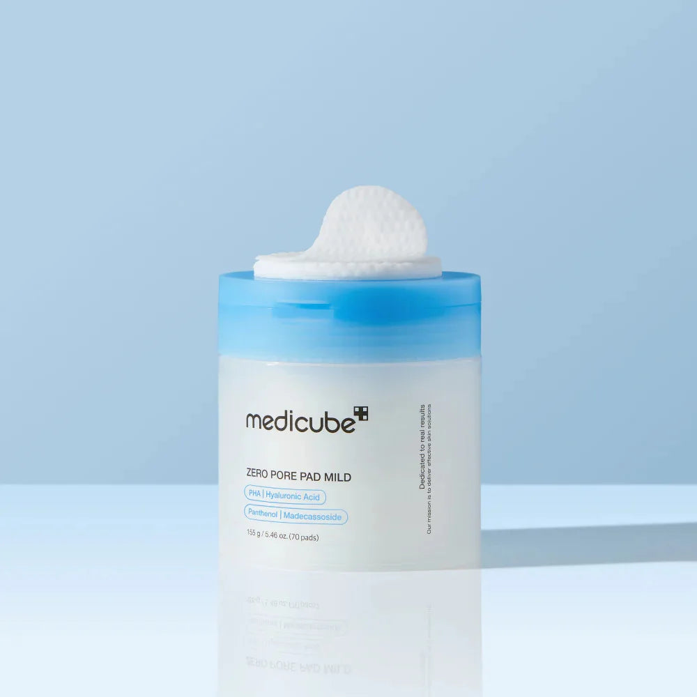 Medicube Zero Pore Pad Mild best face exfoliation Korean skin care for sensitive skin K Beauty World