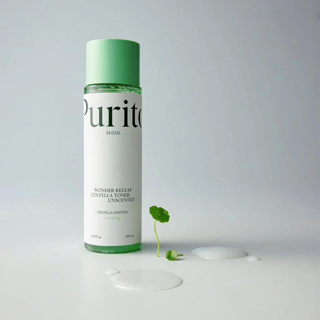 Purito Seoul Wonder Releaf Centella Toner Unscented cica skin care redness irritation acne rosacea dry weaken moisture barrier repair Korean skin care men women K Beauty World 