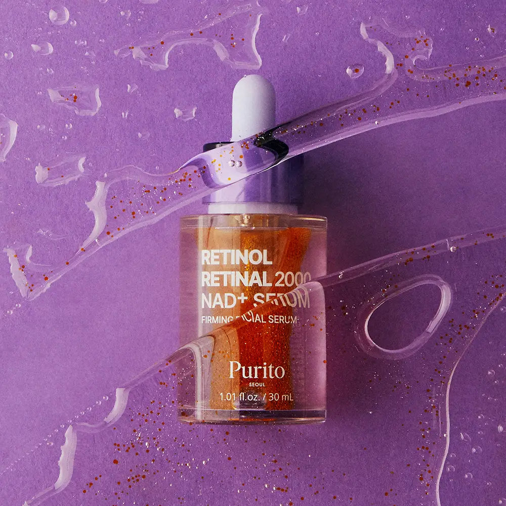 Purito Seoul Retinol Retinal 2000 NAD+ Serum best Korean skin care for anti-wrinkle fine lines mature saggy dry skin K Beauty World