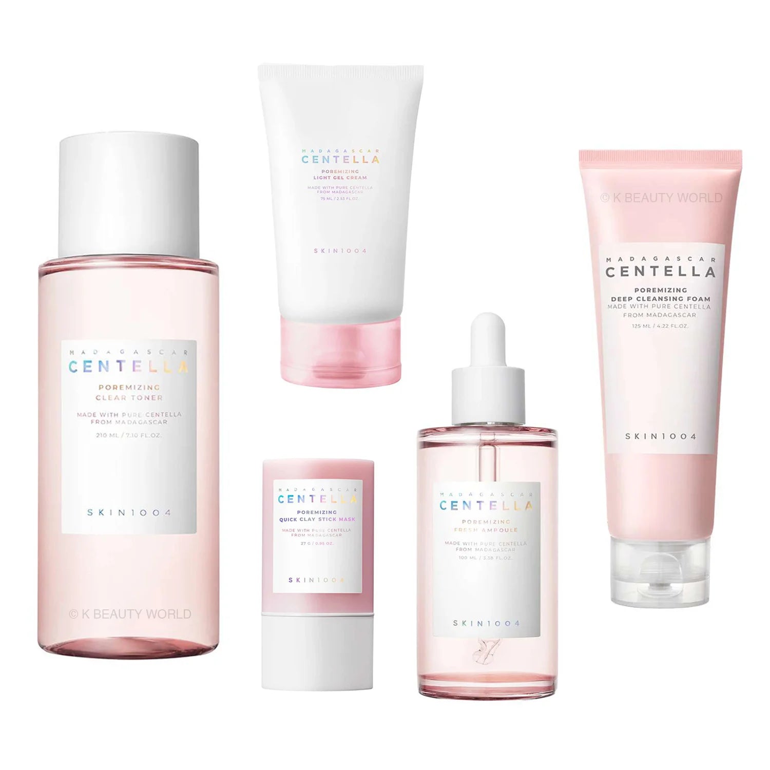 Skin1004 Madagascar Centella Poremizing Skin Care Set pore minimizing excess sebum oily skin care Korean K Beauty World 