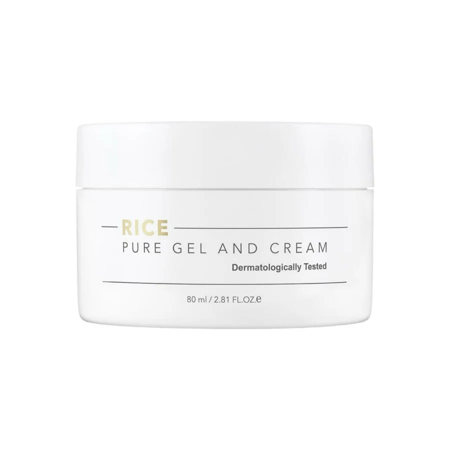 Thank You Farmer Rice Pure Gel and Cream lightweight daily facial moisturizer for all skin types  combination oily acne prone sensitive skin Korea natural cosmetics skin care for all ages men women K Beauty World
